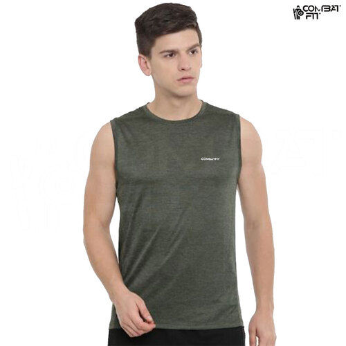 Olive Green Mens Tencel Cotton I-Card Vest