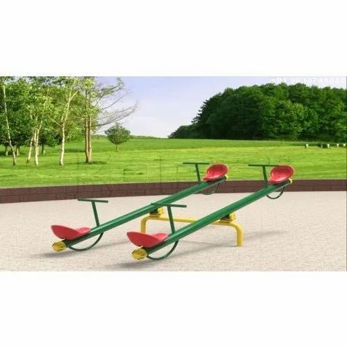 Available In Different Colours Seesaw  Ms Material  Playground Equipment                             