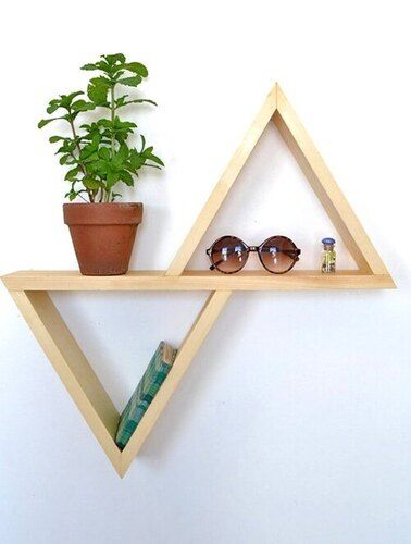 Wooden Triangle Wall Planter