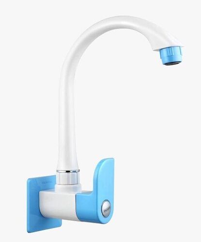 Domestic Wall Mounted Blue White Plastic Water Tap