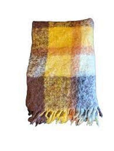 Lightweight Extremely Soft Plain Mohair Wool Throw