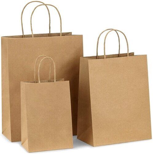 Plain Brown Shopping Carry Bags