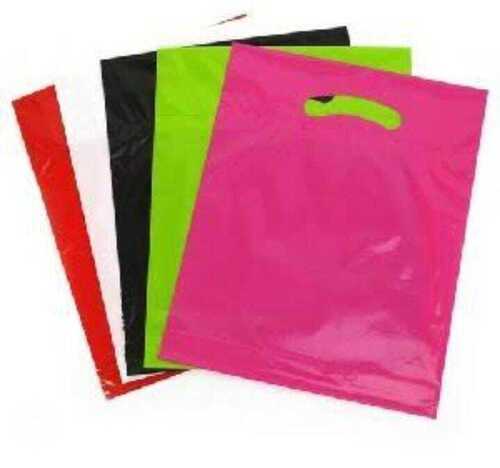 Easy To Carry Lightweight Single Compartment Plain Plastic D Cut Carry Bags
