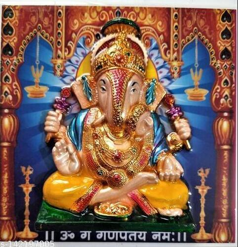 Tiles Murti Poster Classic Decorative Interior  (Sri Ganesh ( Multicolor)           