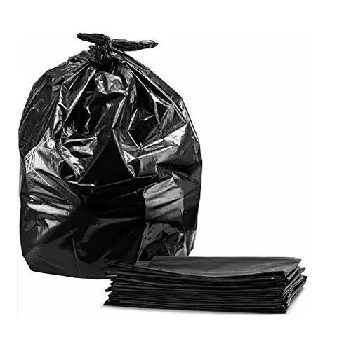 1roll Plain Trash Bag, Black PE Large Thick Disposable Garbage Bag For  Household