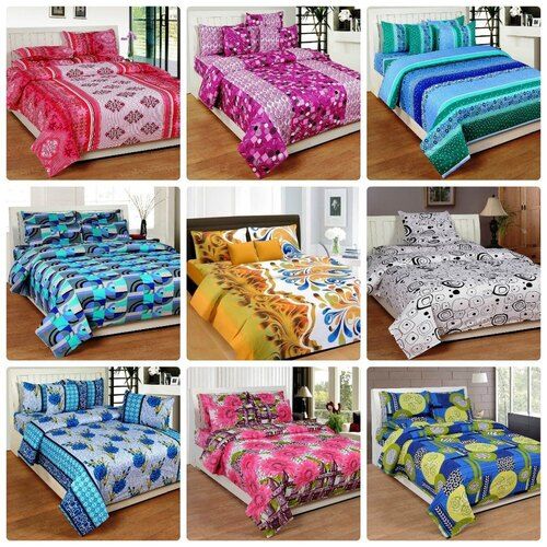 Breathable And Washable Printed Multi-color Bed Sheets