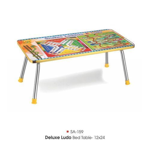 Multicolored Wooden Ladders Printed Antique Ludo, Snakes Foldable Study Table