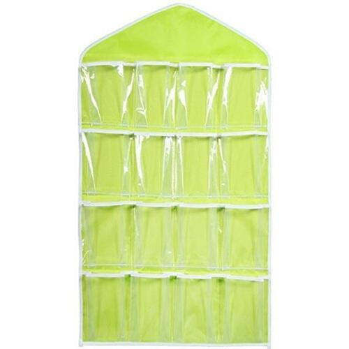 Multifunction Wardrobe Clear 16 Pockets Door Wall Hanging Rack Hanger 