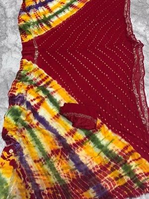 Viscos Silk Georgette Bandhani Sarees