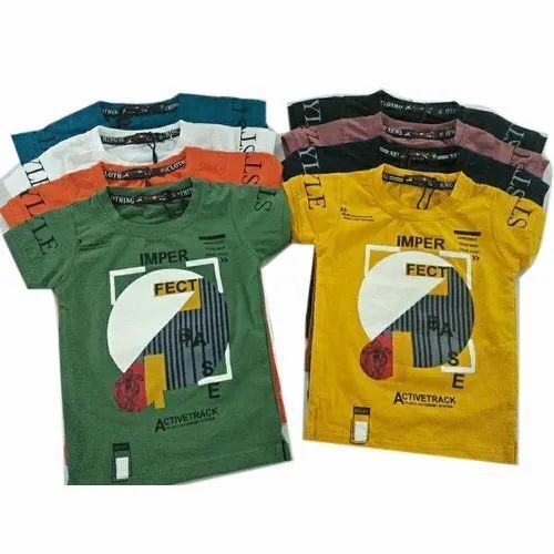 Multi-color Skin Friendly Half Sleeves Party Wear T Shirts