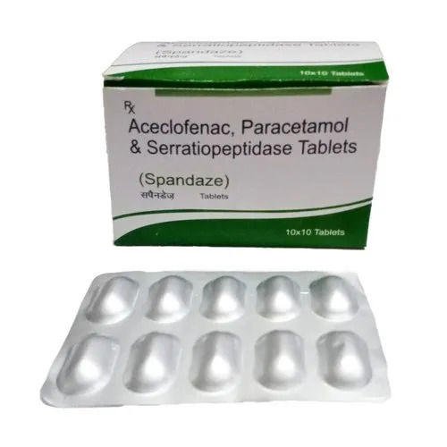 Black Spandaze Aceclofenac, Paracetamol & Serratiopeptidase Tablet