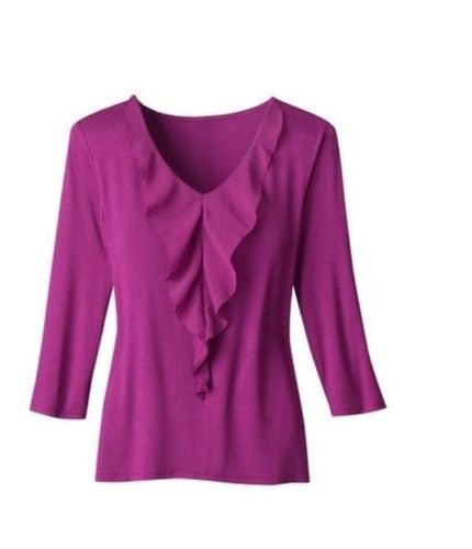 Ladies V Neck Full Sleeve Plain Cotton Tops