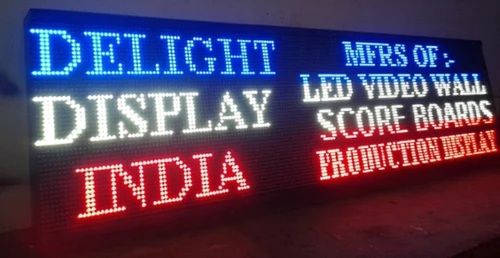 Moving Message LED Display - Metal Body, Customized Size, Multicolor | Weatherproof, Impact Resistant, High Brightness 6500 cd/m2, Broad Language Support, Portable Design