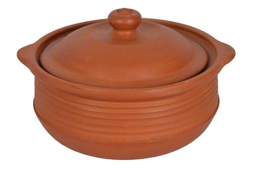 Brown Clay Cooking Pot For Home And Hotel Use