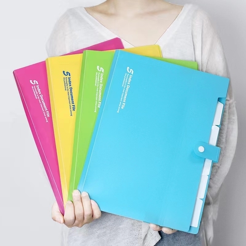 Eco-friendly A4 Size Binder Paper Organizer Index Divider Page PP Plastic File Folder with Tab