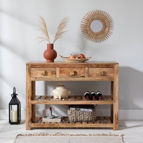 Elegant Organisation - Antique Console Table with 3 Drawers by Gold Craft