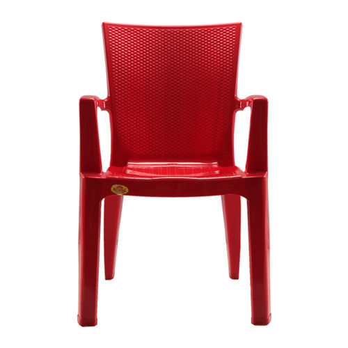  लाल रंग मानक आकार के प्लास्टिक रेस्तरां कुर्सियां 