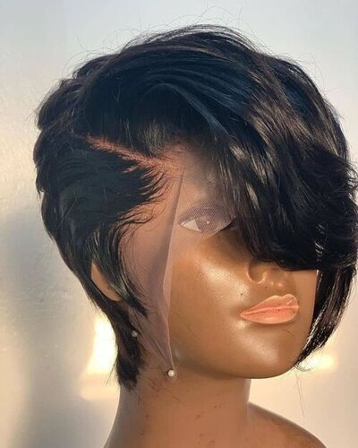 Unisex Black Hair Wig For Parlour