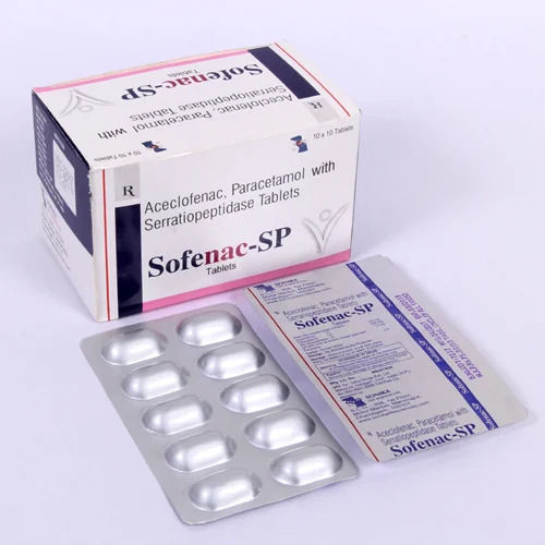 Aceclofenac 100mg Paracetamol 325mg Serratiopeptidase 10mg Tablets