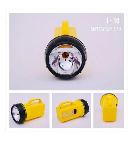 Cool White Plastic Material Rechargeable Torch