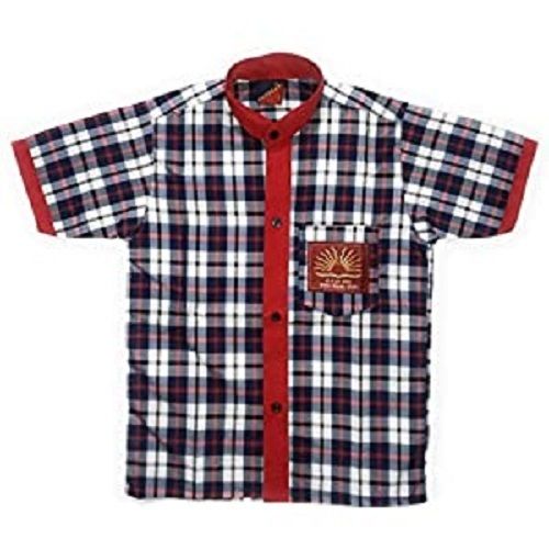 Kids School Uniform Printed Cotton Shirt