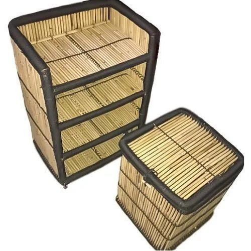 Brown 1 To 3 Feet Bamboo Storage Rack