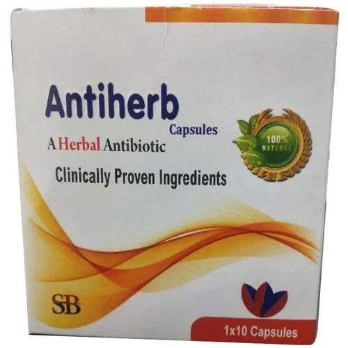 Herbal Antibiotic Capsules, Packaging Size 1x10 Tablets