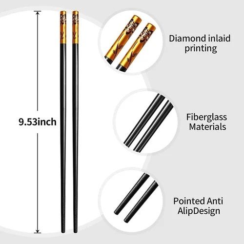Mitsico Reusable Fiber Glass Chopsticks