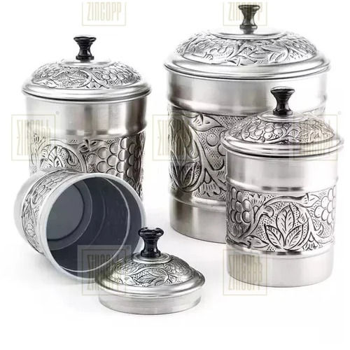 Stainless Steel Zincopp Canister Set