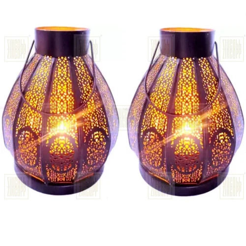 Zincopp Handmade Moroccan Iron Candle Lantern