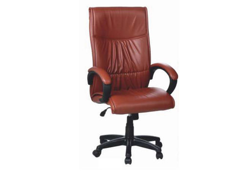 Ergonomic Leather High Back Chair With Heavy Duty Base