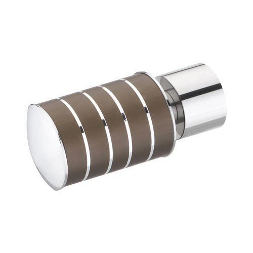 Brown Silver And Black Plain Round Aluminum Curtain Bracket