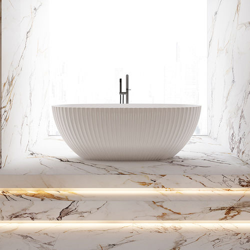 China Freestanding Fluted Acrylic Bathtub