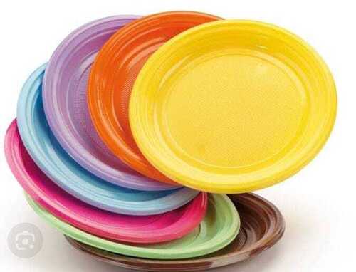 Multi Color Round Shape Heavy Duty Plastic Plate  Application: Industrial