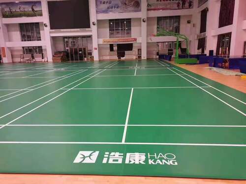 Green Bwf Approvaled Badminton Flooring For Competitions