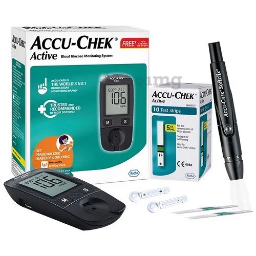 Gray Digital Accu Chek Glucometer 