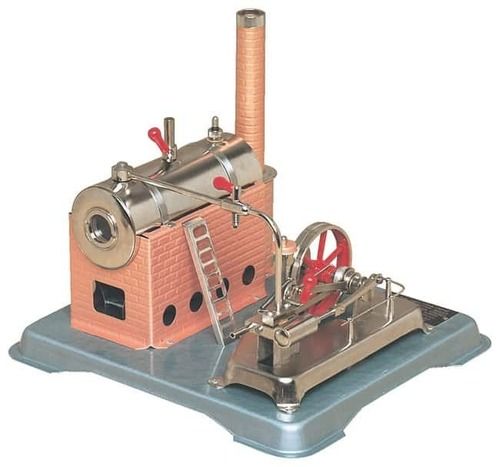 White Electrical Model Steam Engine For Industrial Applications