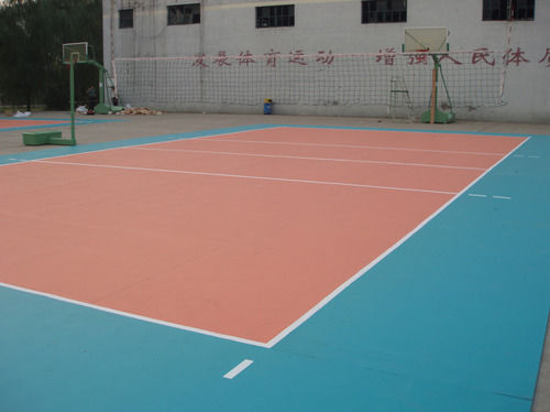 Pvc Multi Color Plain Pattern Volleyball Court Flooring