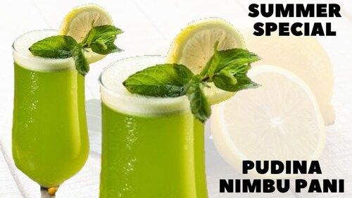 100% Pure And Fresh Pudina Nimbu Juice For Drinking