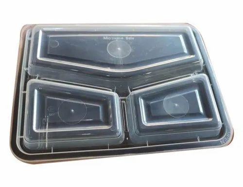 3 Compartments Disposable Food Tray