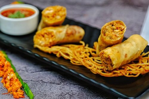 Frozen Stuffed With Butter Chicken Spring Roll