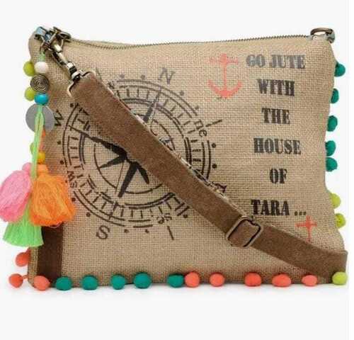 Jute Fancy Bag For College And Office Use