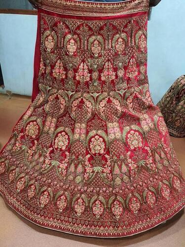 Ladies Embroidery Velvet Lehenga For Bridal Wear