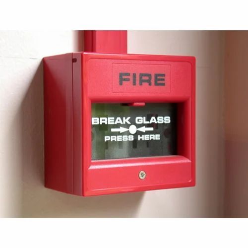 M S Body Red Break Glass Fire Alarm System