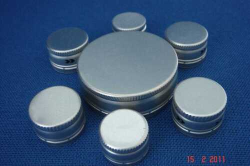 Round White Aluminum Cap