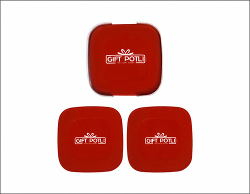 Multiple Corporate Gifting Coaster Set Of 4 Red With Out Print