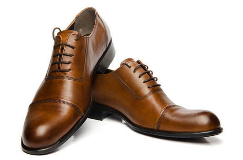 Mens Brown Color Lace- Up Leather Shoes For Party And Wedding