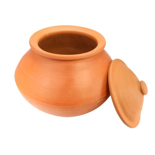 Rubber Plain Clay Handi With Lid For Cooking Use