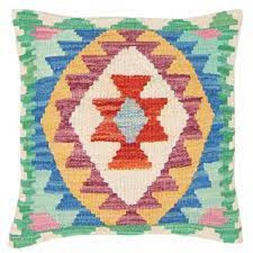 Square Shape Handmade Kilim Pattern Embroidery Decorative Cushion Cover