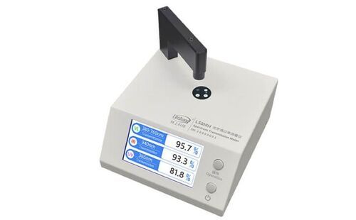 Spectrum Transmission Meter - Aluminum Alloy, Voltage 5V DC Adapter, Wavelength Range 365-760nm | Precision Measurement 0-100% with +/-2% Accuracy, Ideal for Laboratory Transmission Tests